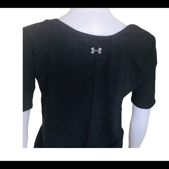 UNDER ARMOUR Tee/Top With Cap Sleeves Charcoal Grey Size Small - Picture 9 of 12